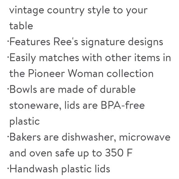 ❤️ New Pioneer Woman Fancy Flourish 6-Piece Ceramic Bake & Store - Picture 9 of 10